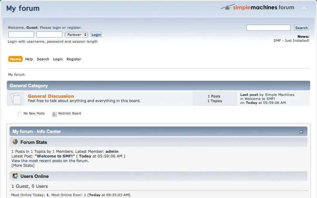 Как создать форум с помощью SimpleMachines Forum