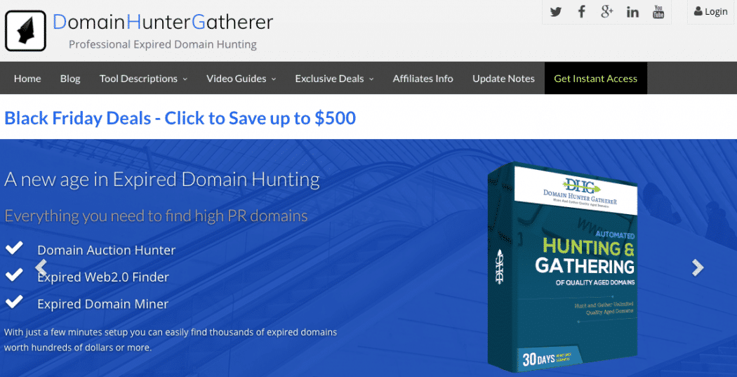 Domain Hunter Gatherer Discount [30% Off Coupon]