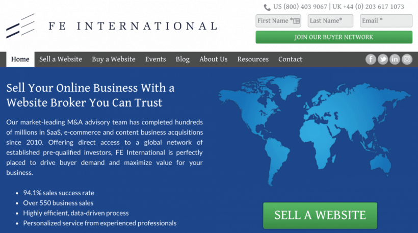 FEInternational Website Broker