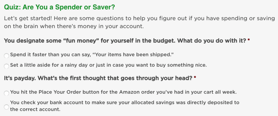 Quiz: Spender or Saver on Daily Money Saving