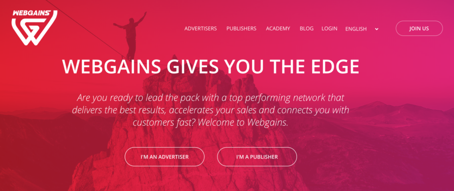 One of the best Affiliate Marketing Networks - WebGains