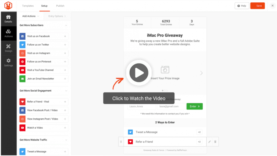 RafflePress - One of the best contest ad giveaways plugin