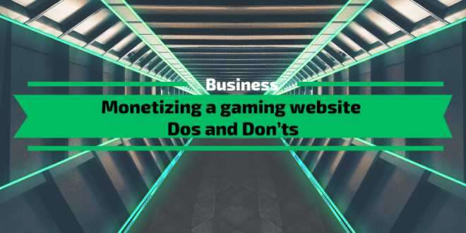 Monetizing a gaming website