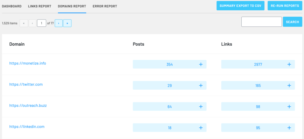 LinkWhisper - Domain Report