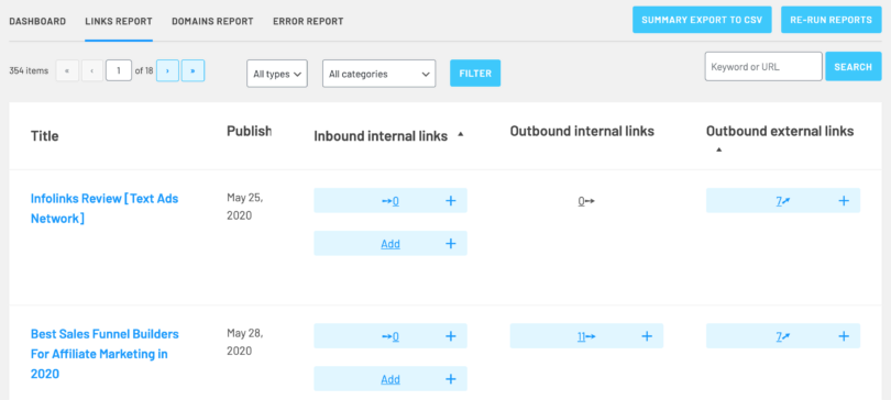 LinkWhisper - Link Report