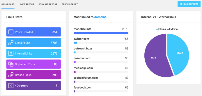 LinkWhisper dashboard