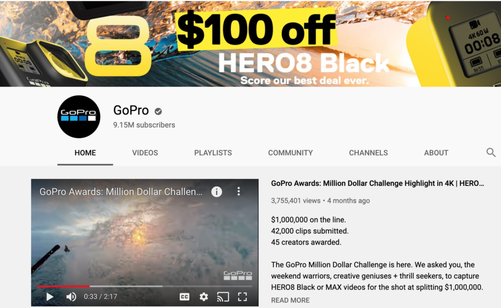 GoPro Youtube Account