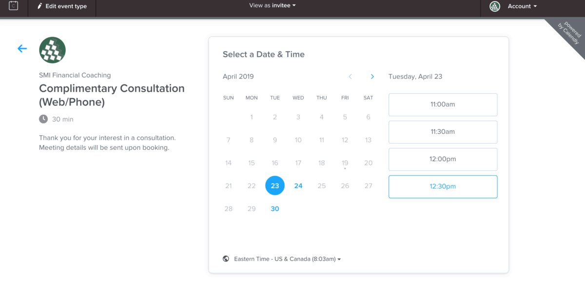 Calendly Example