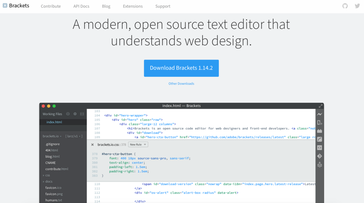 brackets.io - Ferramenta de Desenvolvimento