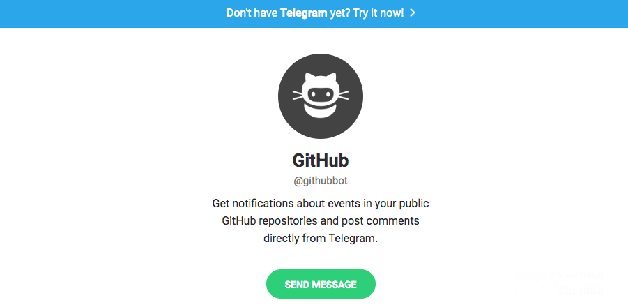 Telegram bots: Githubbot