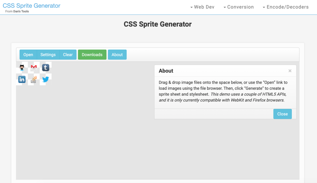 CSS Sprite Generator