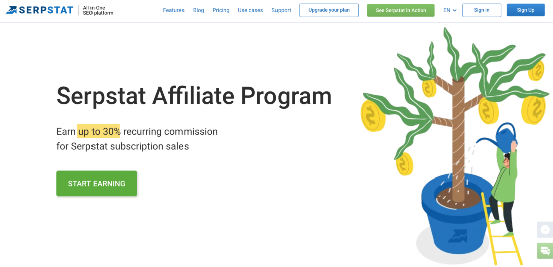 Join the Serpstat Affiliate Program with Recurring Payments