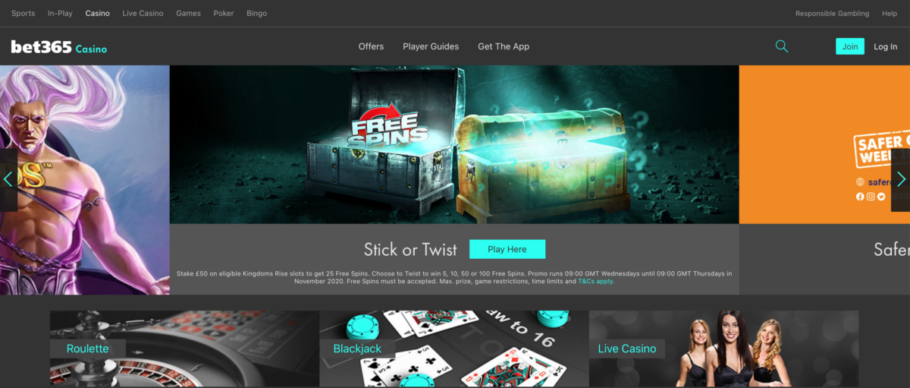 Bet365 Tuesday Stick or Twist - Get up to 100 Free Spins