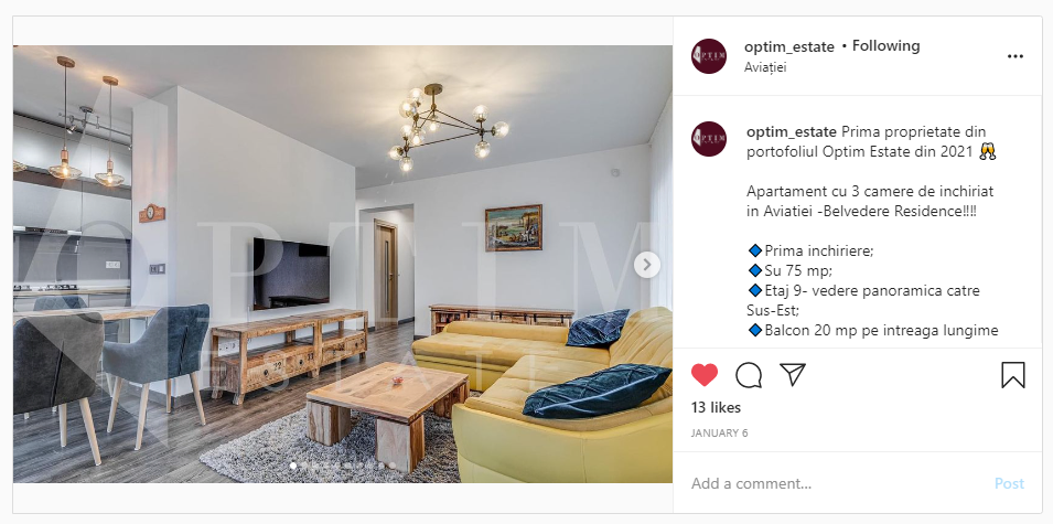 Start a Real Estate Business - Instagram Advertising Example