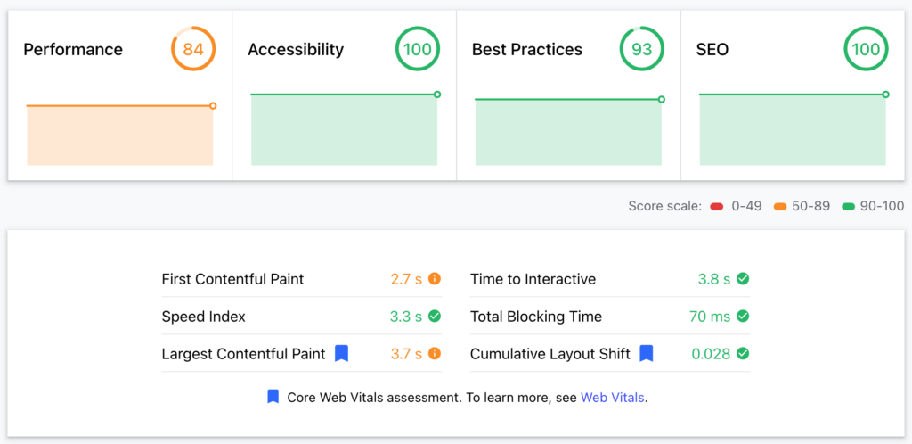 Web.dev Optimization Report