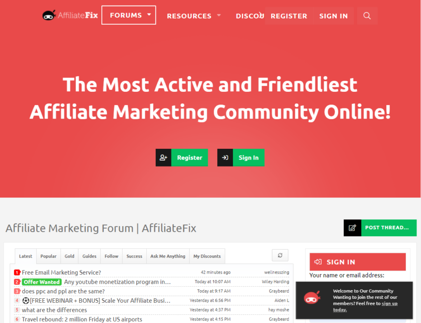 AffiliateFix - Affiliate Marketing Forum