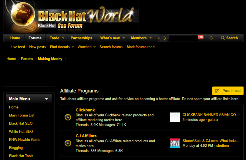 BlackHatWorld - Black Hat SEO Forum