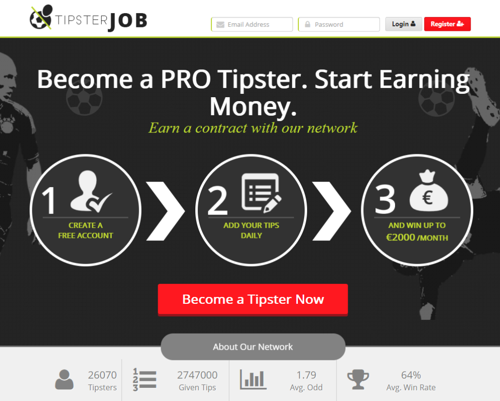 TipsterJob-seja pago por oferecer dicas de apostas