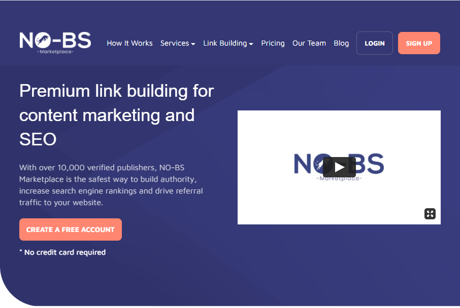 NO-BS Marketplace - Link Building Agency