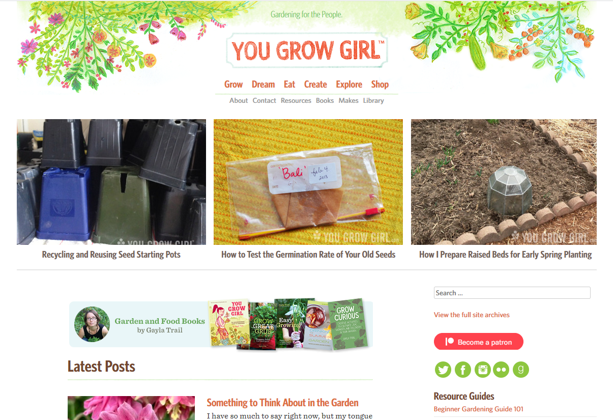 You Grow Girl - Gardening blog