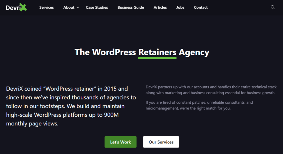 Devrix - WordPress Maintenance Services