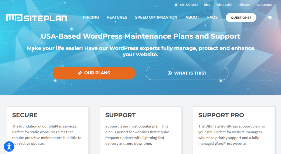 WPSitePlan - Wordpress Maintenance Services
