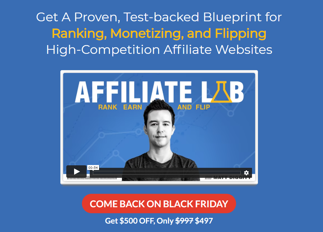 Affiliate Lab Course by Matt Diggity – $500 Discount