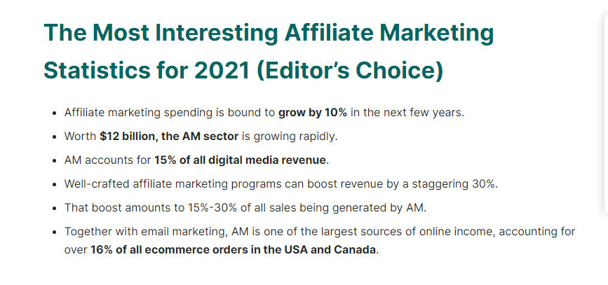 The Most Interesting Affiliate Marketing Statistics for 2021