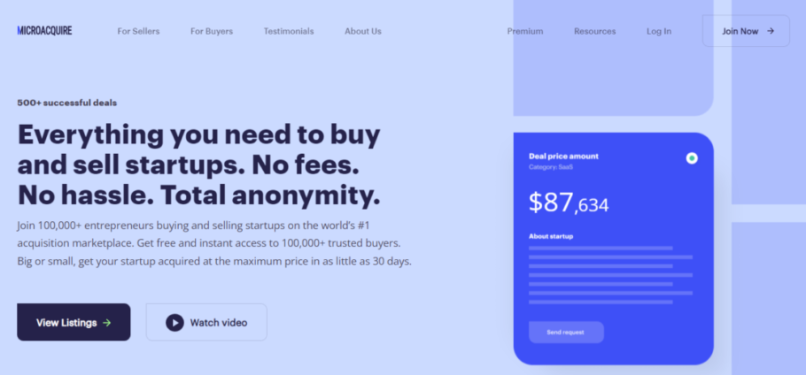 Best platforms to buy and sell a website - MicroAcquire