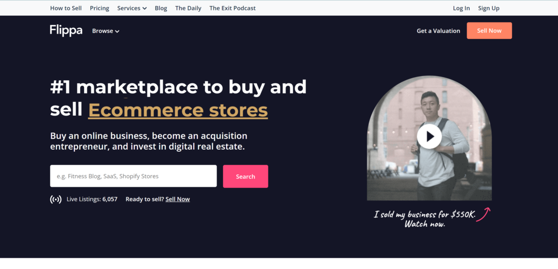 Flippa - Best platforms to buy and sell a website