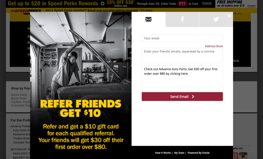 Advanced Auto Parts Referral Program