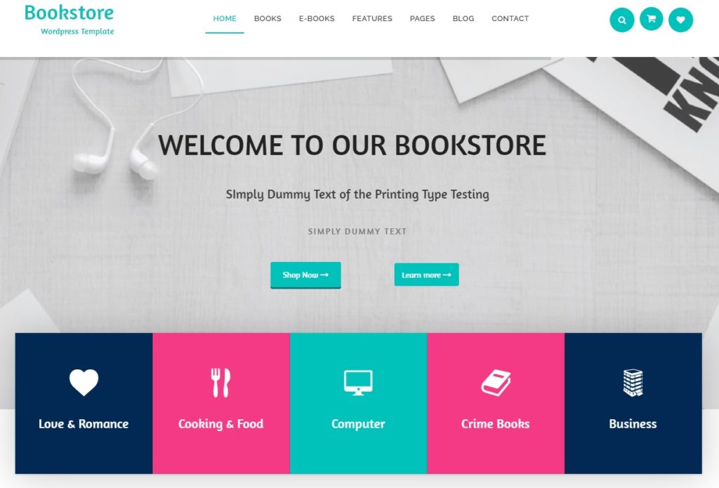 Bookstore WordPress theme
