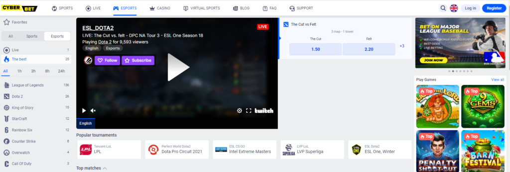 CyberBet - eSports Betting Website