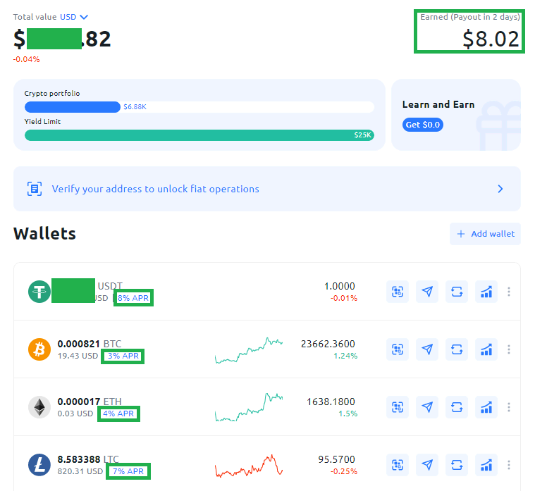 YouHodler Earnings