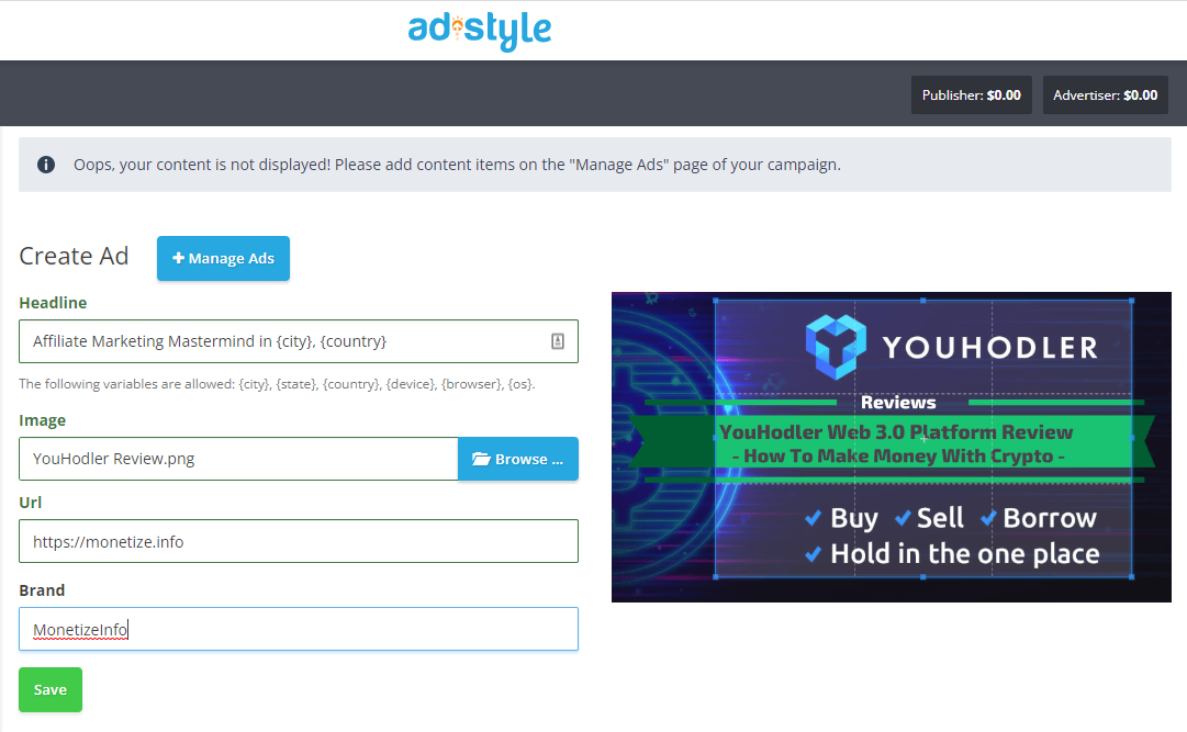 AdStyle - How to Create Ads