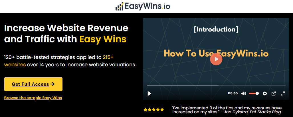 Easy Wins – 40% Discount [BlackFriday]