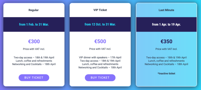 Tickets Pricing of SERPConf 2024