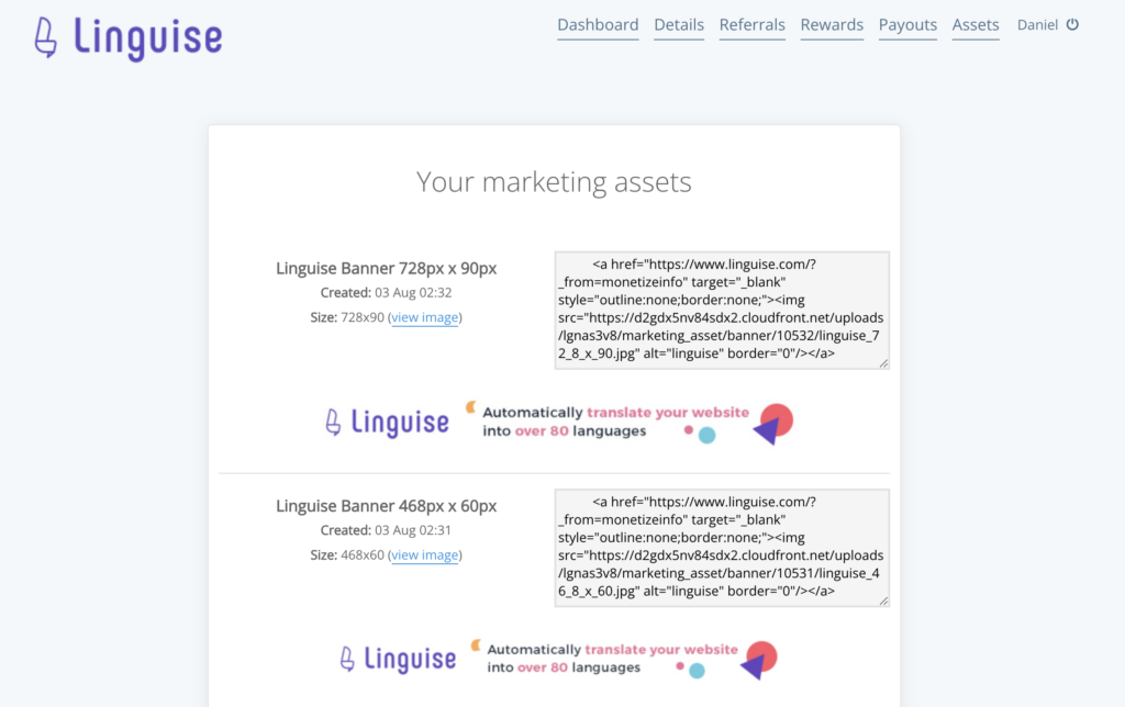 Linguise Affiliate Program - Marketing Assets