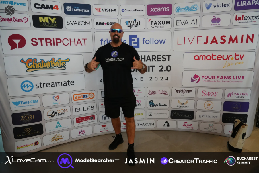 Andy Wullmer at the Sponsors Wall of Bucharest Summit