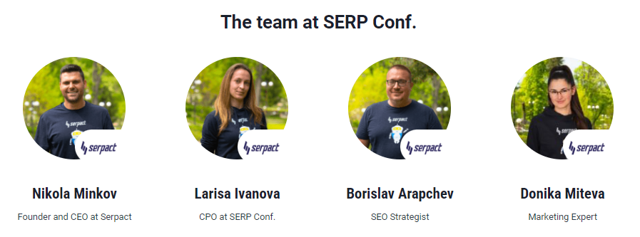 Команда организаторов Serp Conf 2024 Vienna 