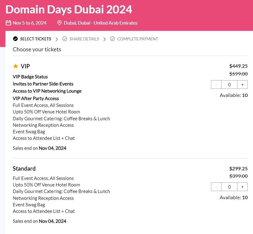 Tickets Pricing