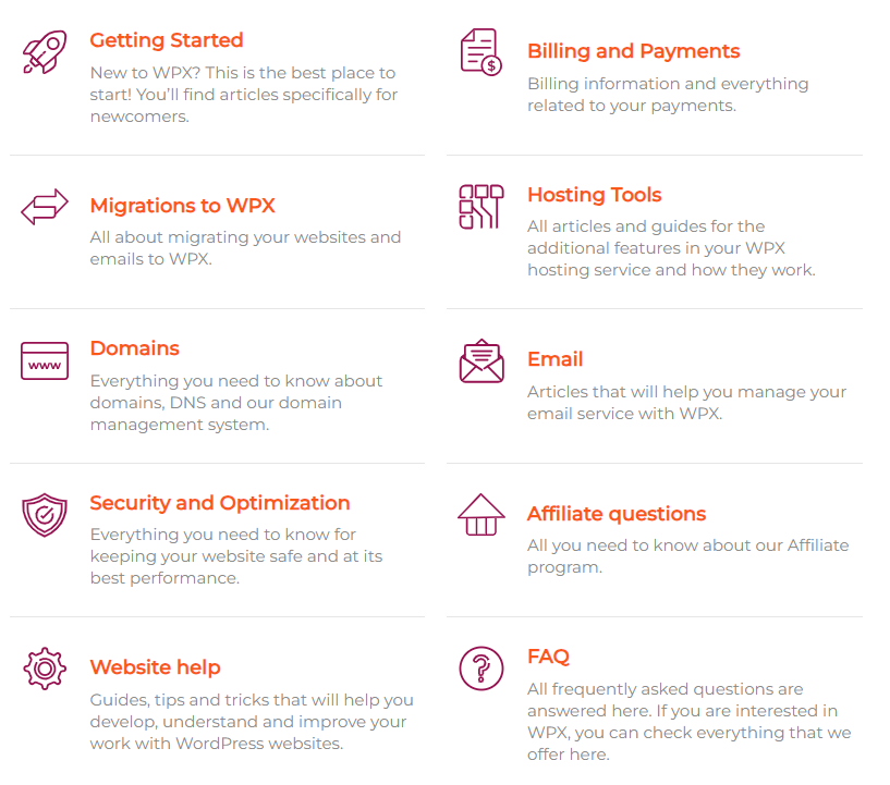 Access the Knowledge base of WPX Hosting