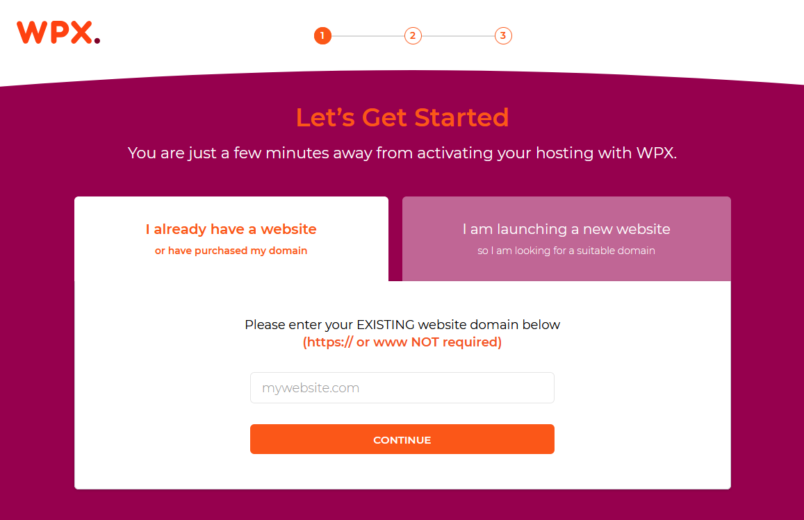 Step 2 - Connect your existing domain or register a new one